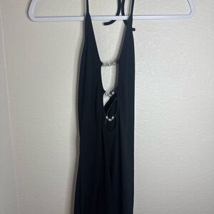 Trendy black halter romper